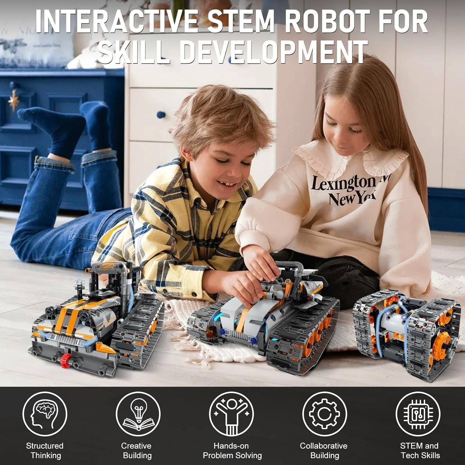 5-in-1 RC Robot Building Set 554PCS – App & Remote Control STEM Toy Gift