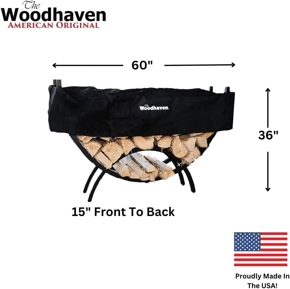 Outdoor Steel Firewood Rack with Protective Cover – Durable, Rustproof