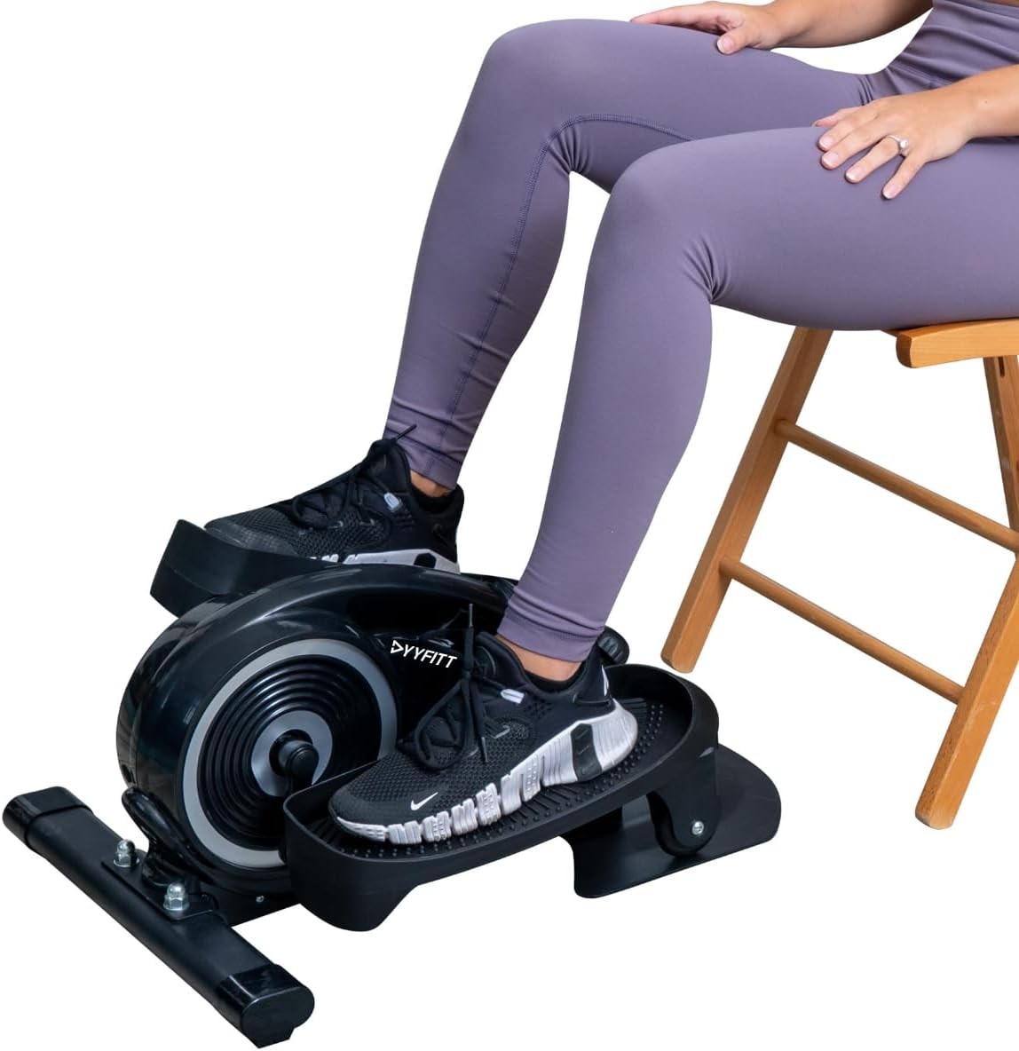 Under Desk Elliptical Pedal Exerciser Adjustable Resistance Quiet Leg Trainer