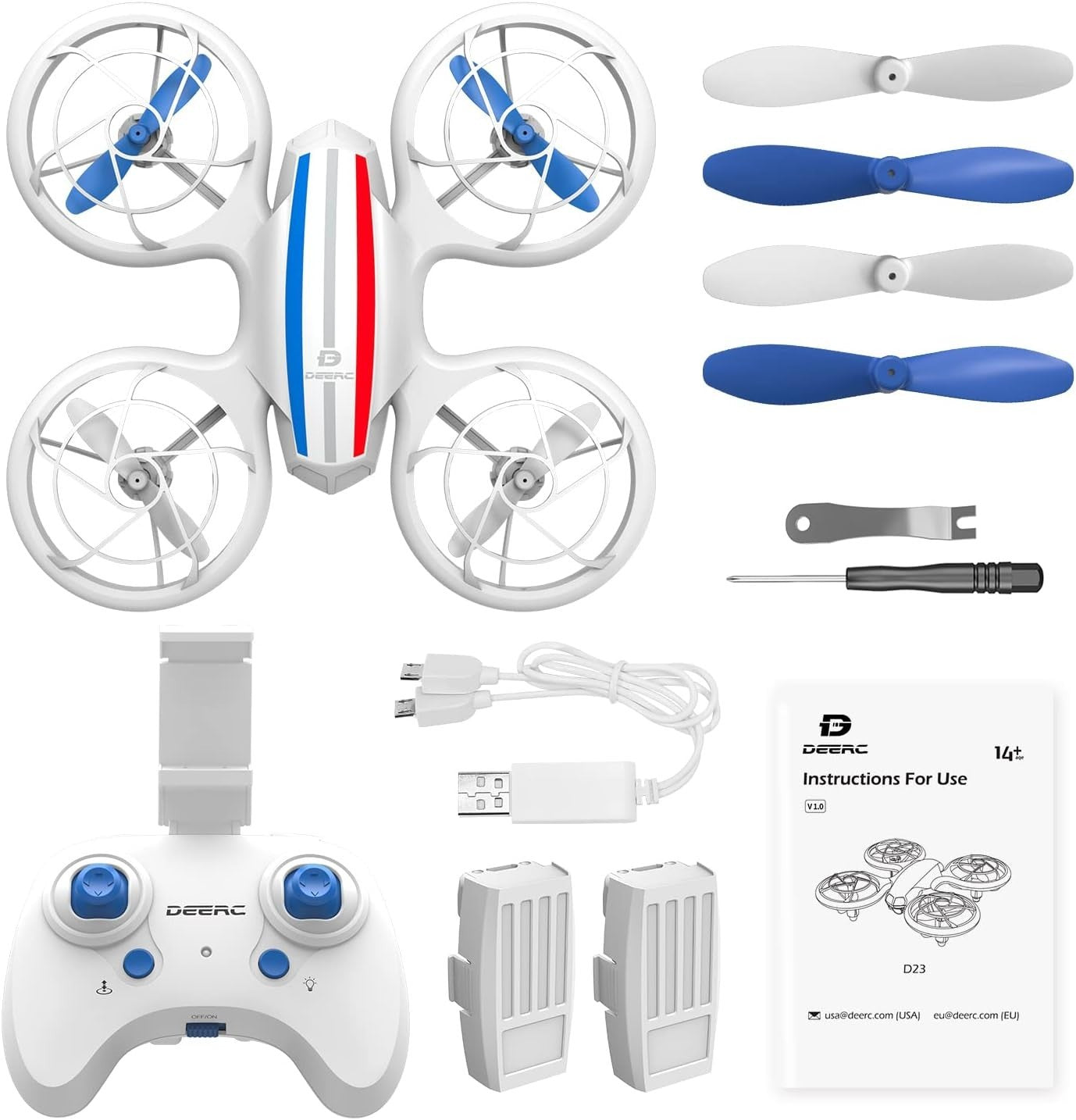 Mini Drone 720P HD Camera for Kids, LED Lights, Voice & Gesture Control