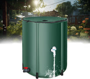 100L Foldable Garden Water Butt with Tap & Stand – Rain Barrel System