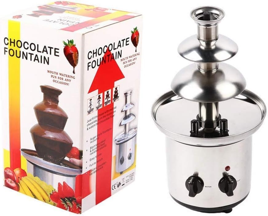 Chocolate Fountain Machine 1.5KG 3 Tier Fondue Melter 170W