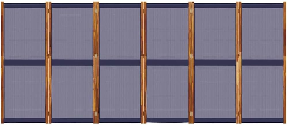 6 Panel Acacia Wood Folding Room Divider 420x180cm Outdoor Privacy Screen