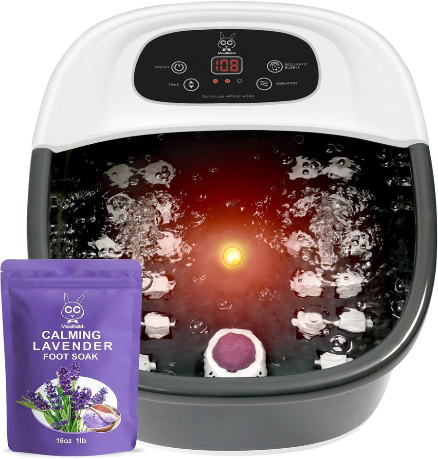 Foot Spa Massager with Heat, Bubbles, Jets & Vibrating Massage