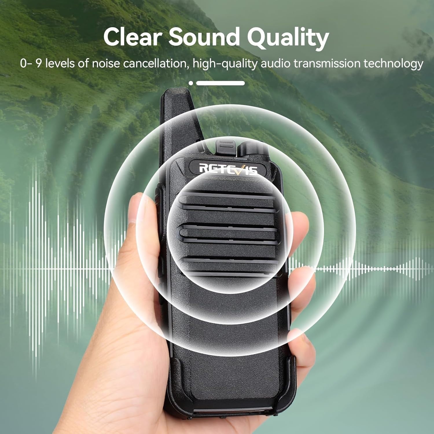 Mini Walkie Talkies 2 Way Radio Long Range VOX Rechargeable 1 Pair