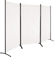 3 Panel Beige Folding Room Divider Privacy Screen Partition for Home Office Bedr