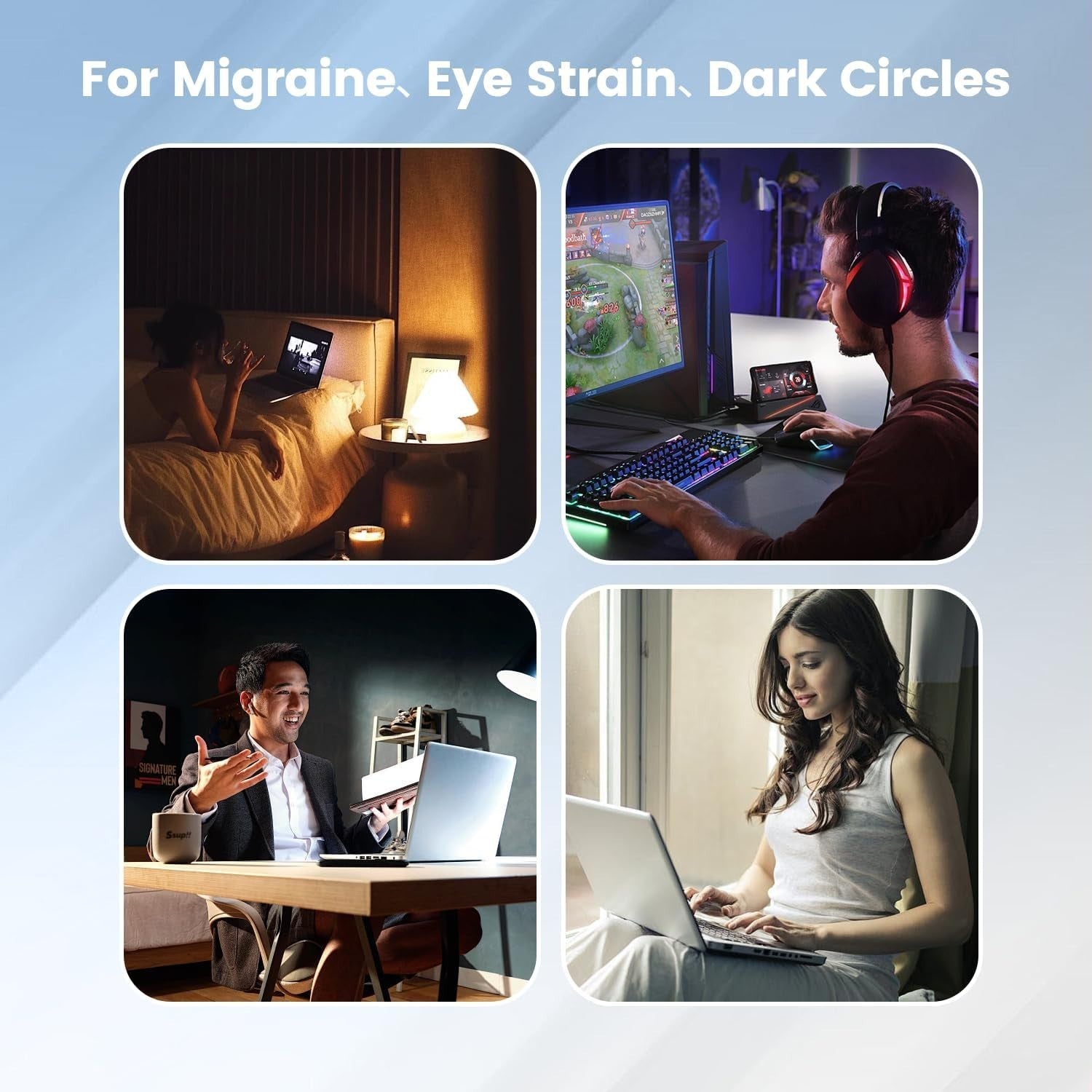 Heated Eye Massager Mask with Music 5 Modes Foldable
