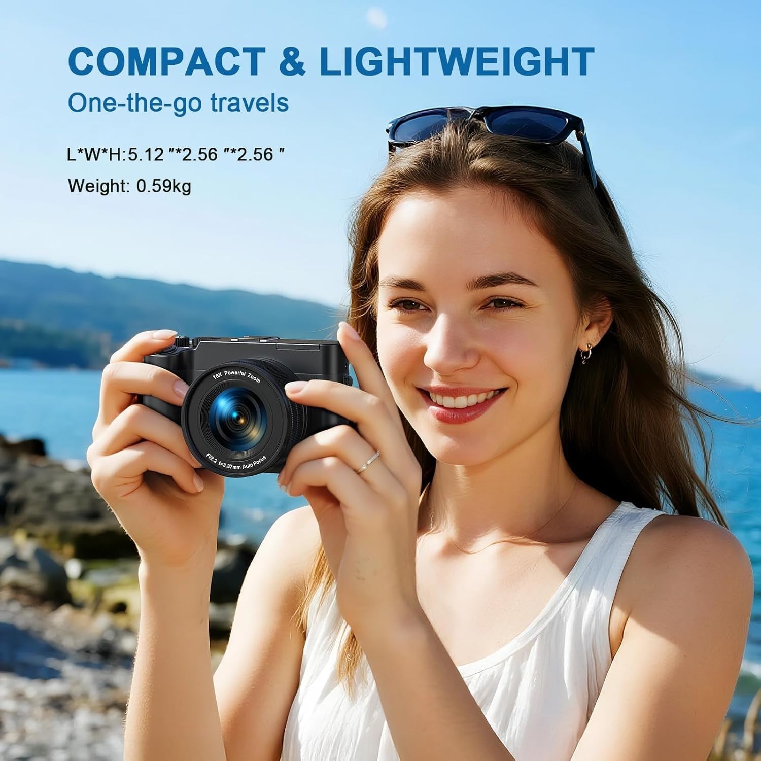 4K 64MP Digital Camera Autofocus Vlogging Selfie Camera 32GB Zoom Kit