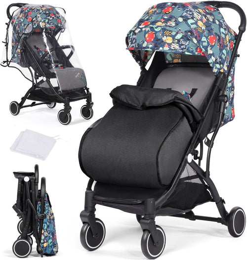 Lightweight Travel Pushchair Buggy One-Hand Fold Newborn–3Y 15kg