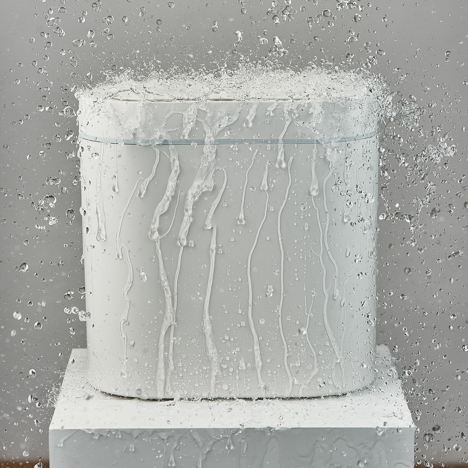 5L Motion Sensor Bin White Waterproof Auto Lid