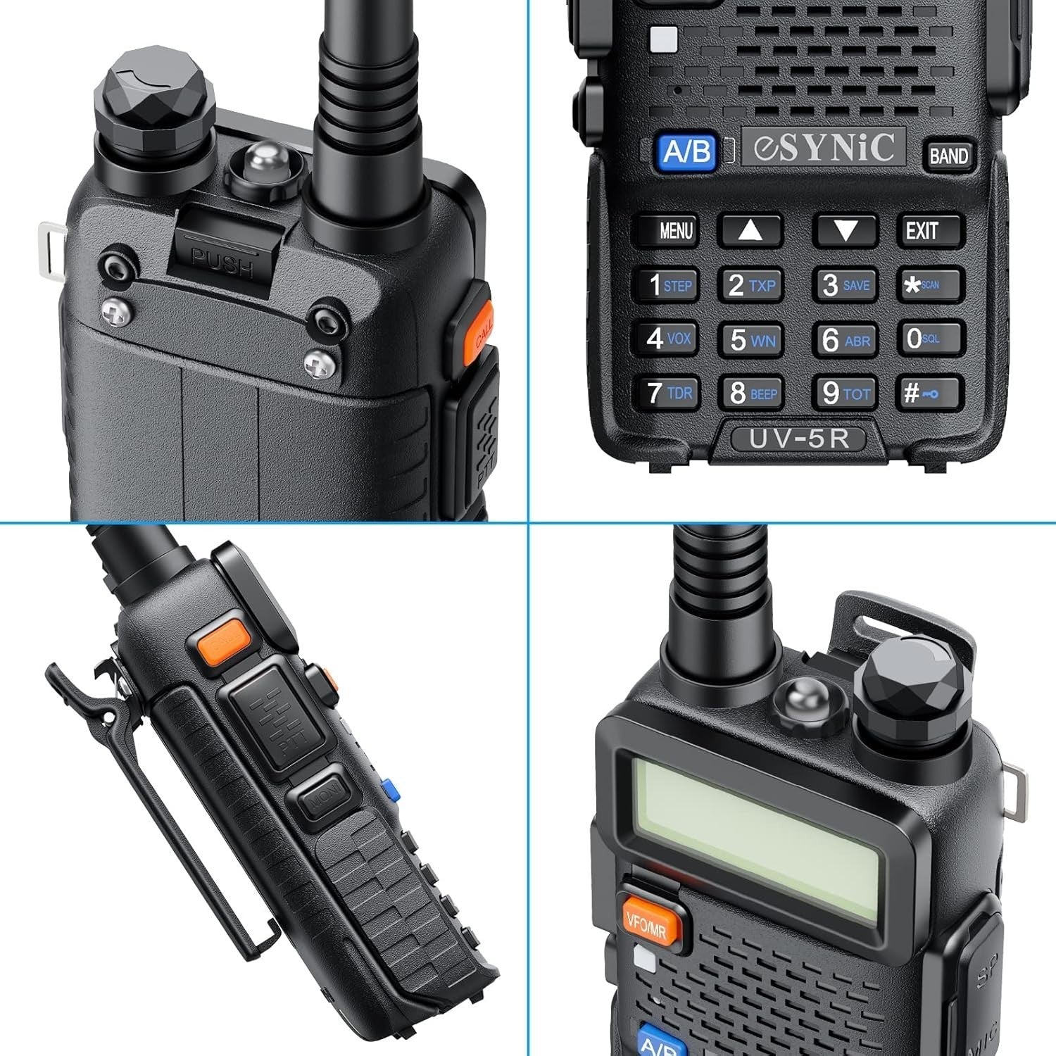 Dual Band UV-5R Walkie Talkie 5W Long Range 128CH VOX FM Radio