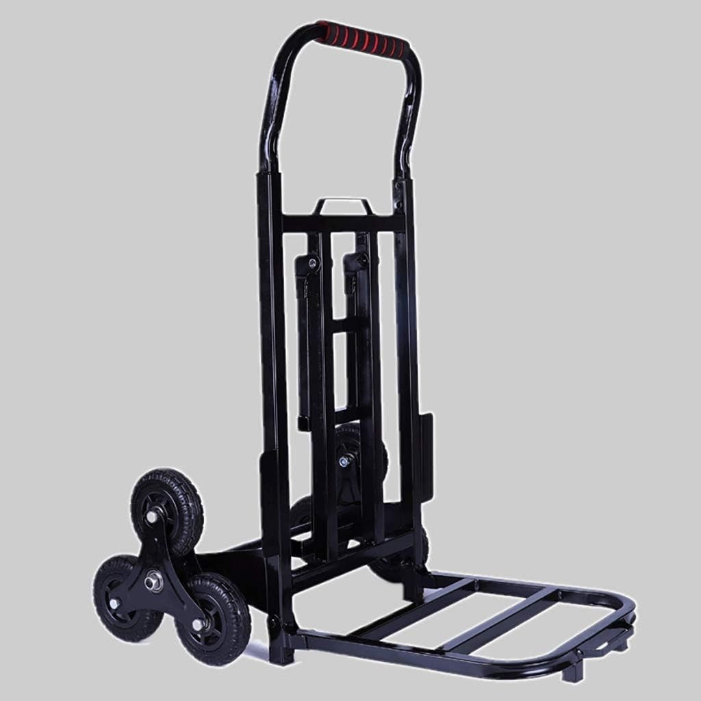 6 Wheel Stair Climbing Trolley 140kg Folding Hand Push Cart
