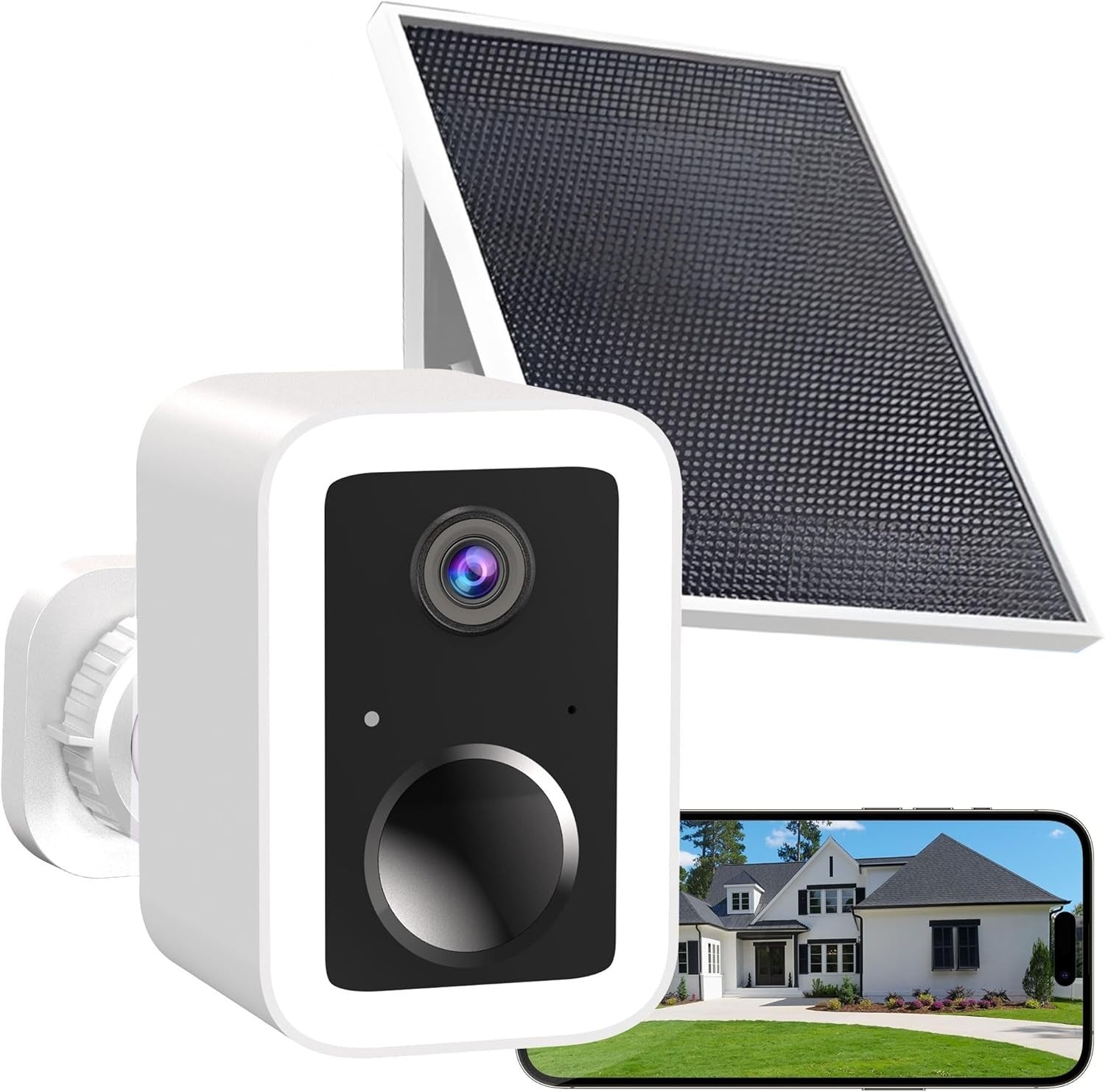 2K Solar Security Camera Outdoor Wireless 5GHz WiFi Color Vision