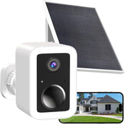 2K Solar Security Camera Outdoor Wireless 5GHz WiFi Color Vision