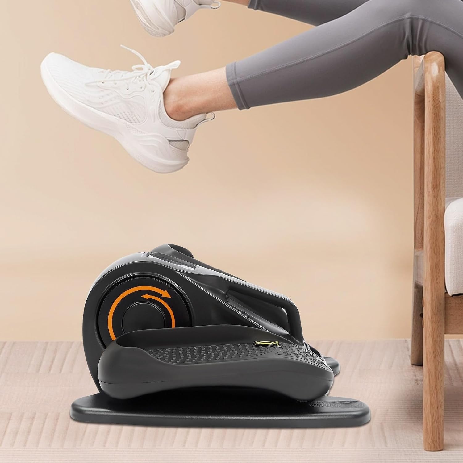 Under Desk Elliptical Trainer Quiet Electric Pedal Exerciser LCD