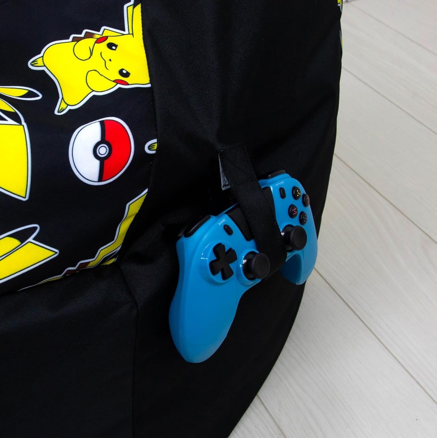 Gaming Bean Bag Chair with Pikachu Print, High Support, Indoor & Outdoor Use