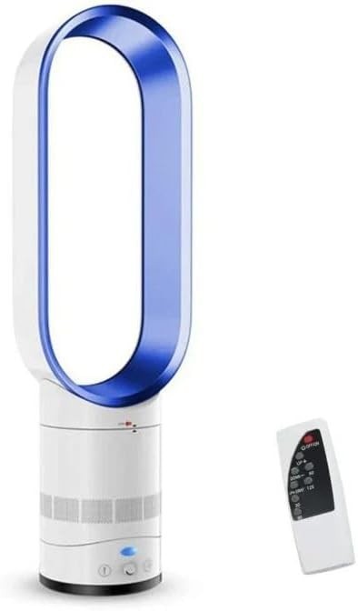 56cm Tower Fan Blue Bladeless Cooling Fan w/ Remote – 8H Timer & Air Purifier