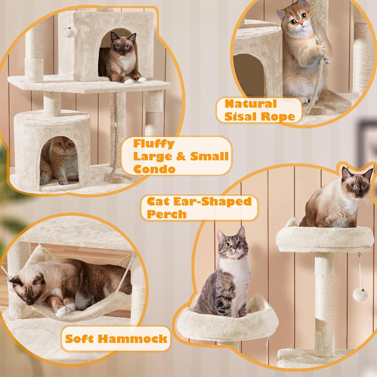 179cm Cat Tree Tower Multi Level Scratching Post Indoor Climber Condo
