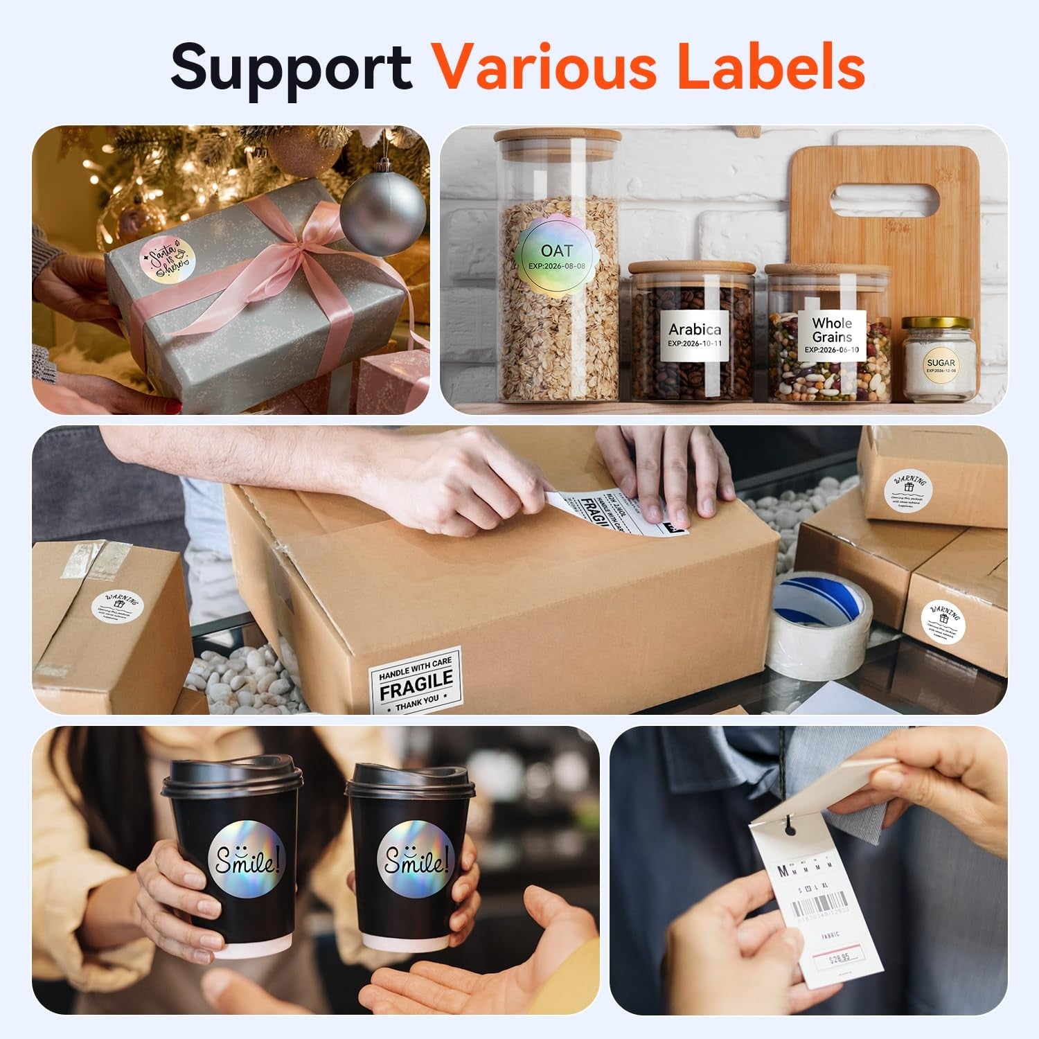 4x6 Bluetooth Shipping Label Printer Thermal USB White