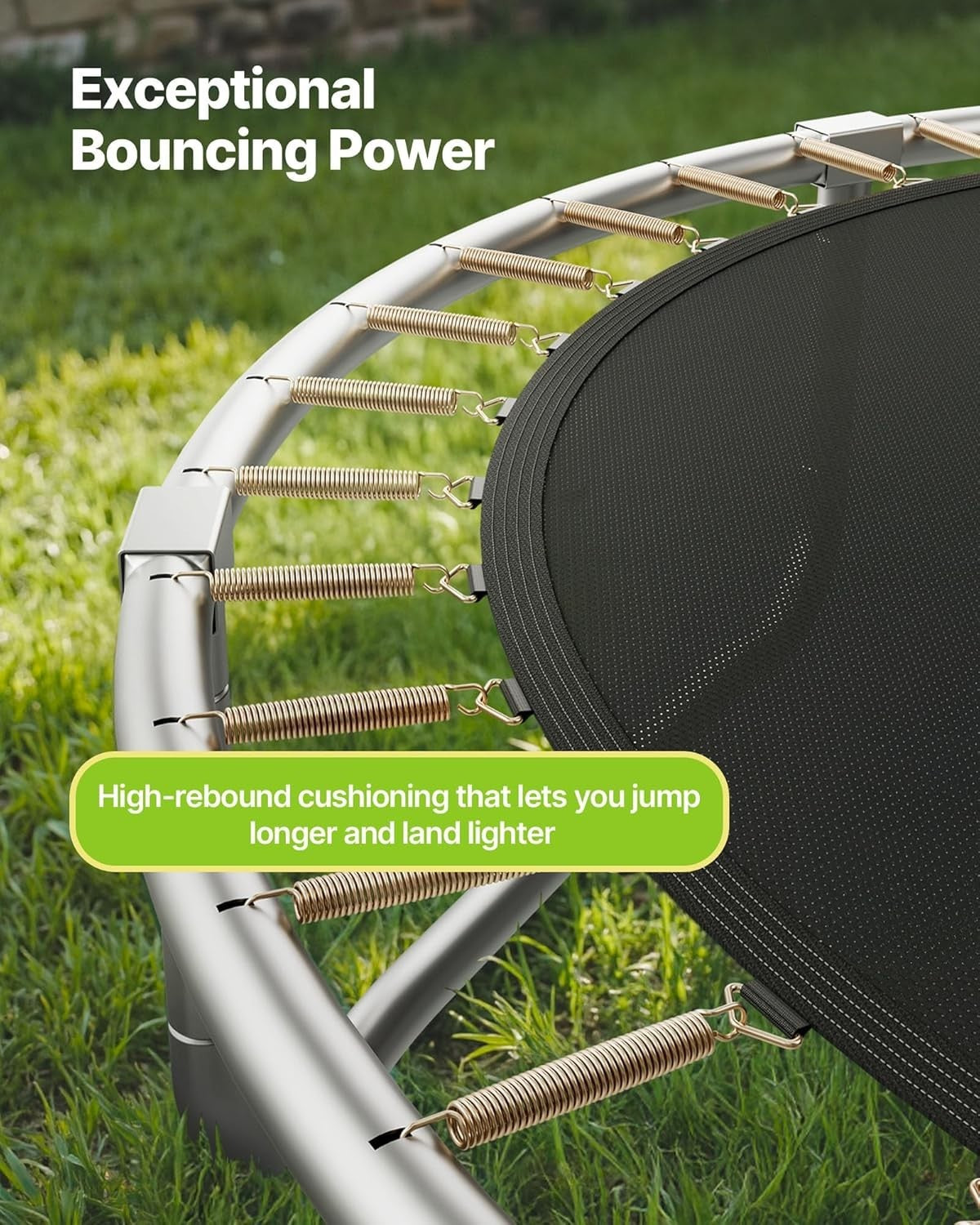 8FT Outdoor Trampoline with Safety Enclosure Heavy Duty 265LB