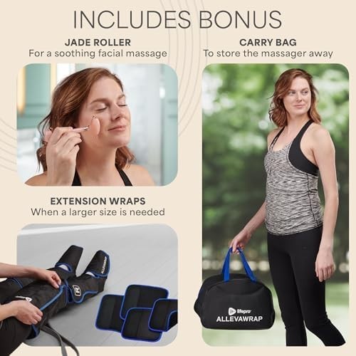Heated Leg Compression Massager Boots for Circulation Pain Relief Recovery