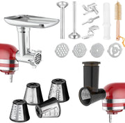 Food Grinder & Slicer Attachment Set Sausage Maker 4 Blade Kit