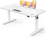 Electric Height Adjustable Desk 160x70cm | White Sit Stand Office Table