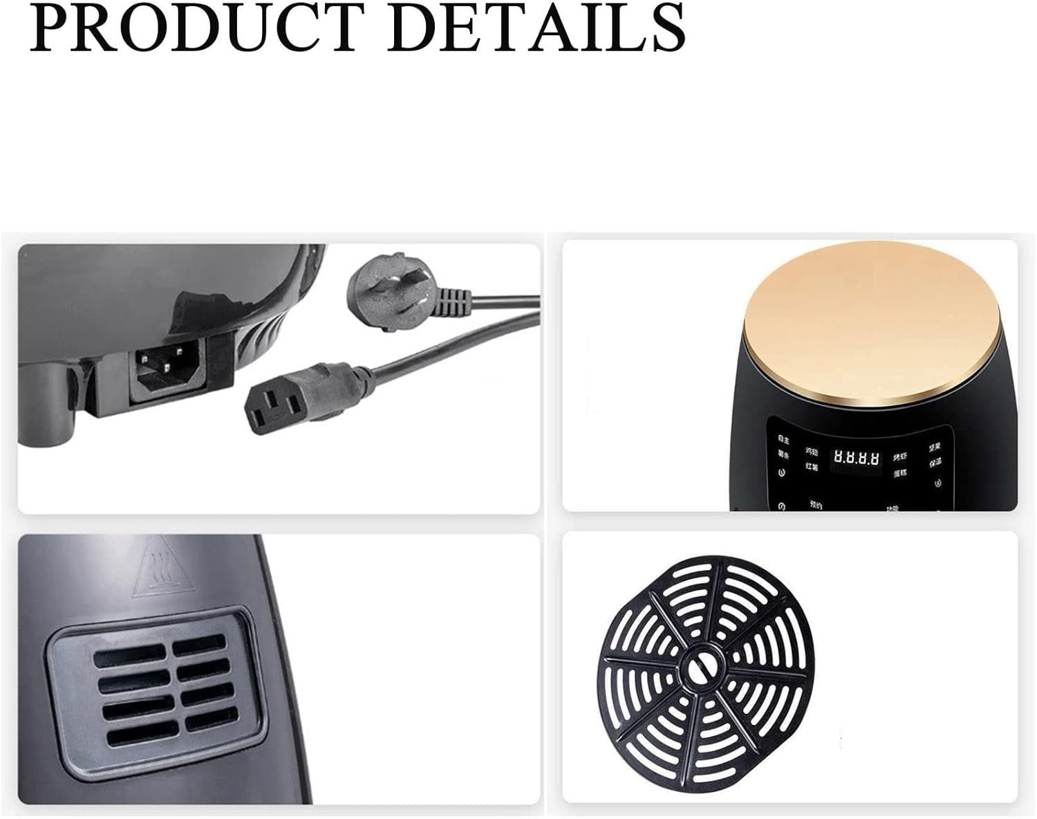 4.5L Air Fryer Oil Free 220V Smokeless Touch Control With Baking Paper