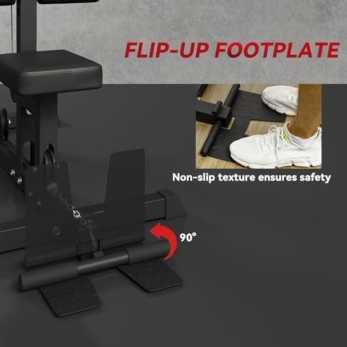 Black Lat Pull Down & Low Row Machine Adjustable Home Gym 50kg