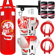 3ft Wall Mounted Punching Bag Set Boxing MMA Kick Training