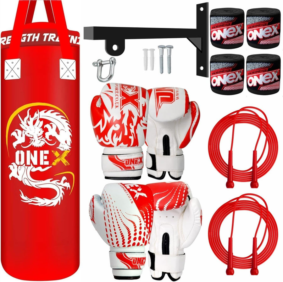 3ft Wall Mounted Punching Bag Set Boxing MMA Kick Training
