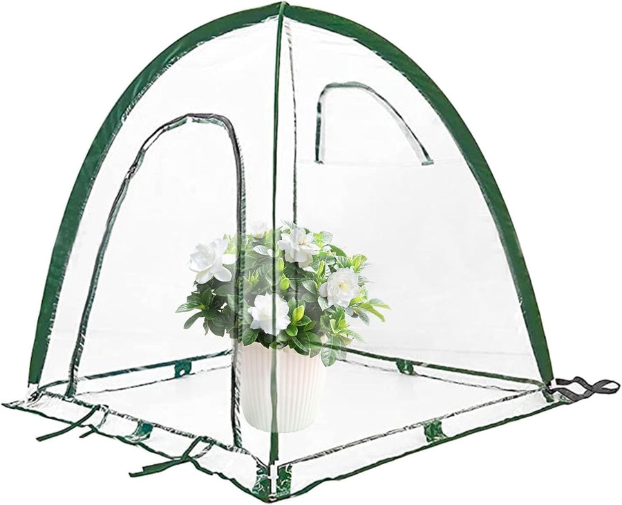 Portable PVC Pop-Up Greenhouse Tent Cold Frost Plant Protector 43x43x41cm
