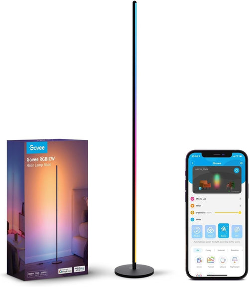 Smart RGB Corner Floor Lamp App Control Music Sync Dimmable LED Light