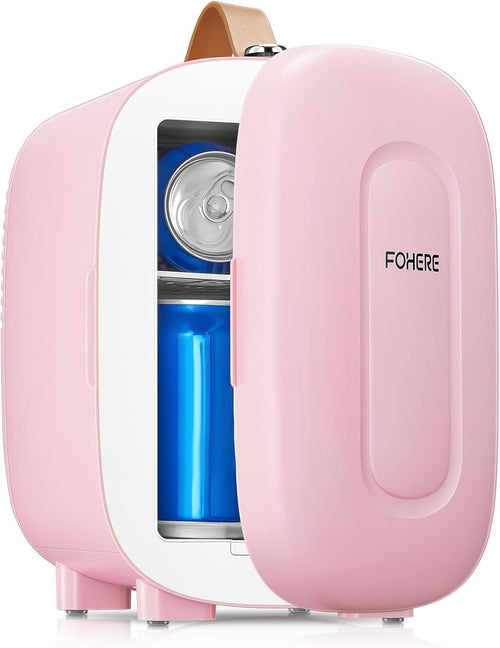 Portable 5L Mini Fridge Small Cooler for Office Bedroom Car Travel Pink