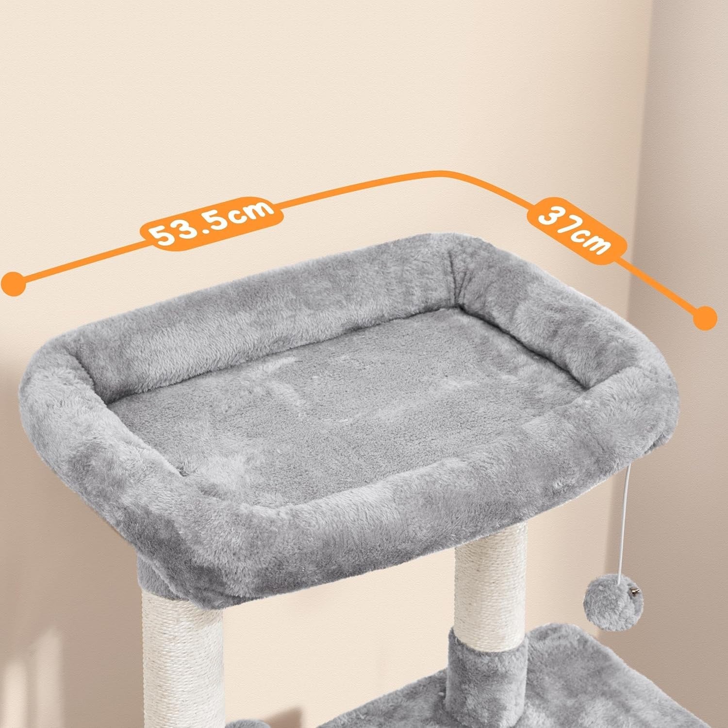 Large Cat Tree 137cm Multi Level Tower With Condo Hammock Scratching Posts