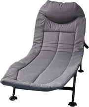Adjustable Outdoor Sun Lounger with Headrest Pillow & Side Pocket Grey