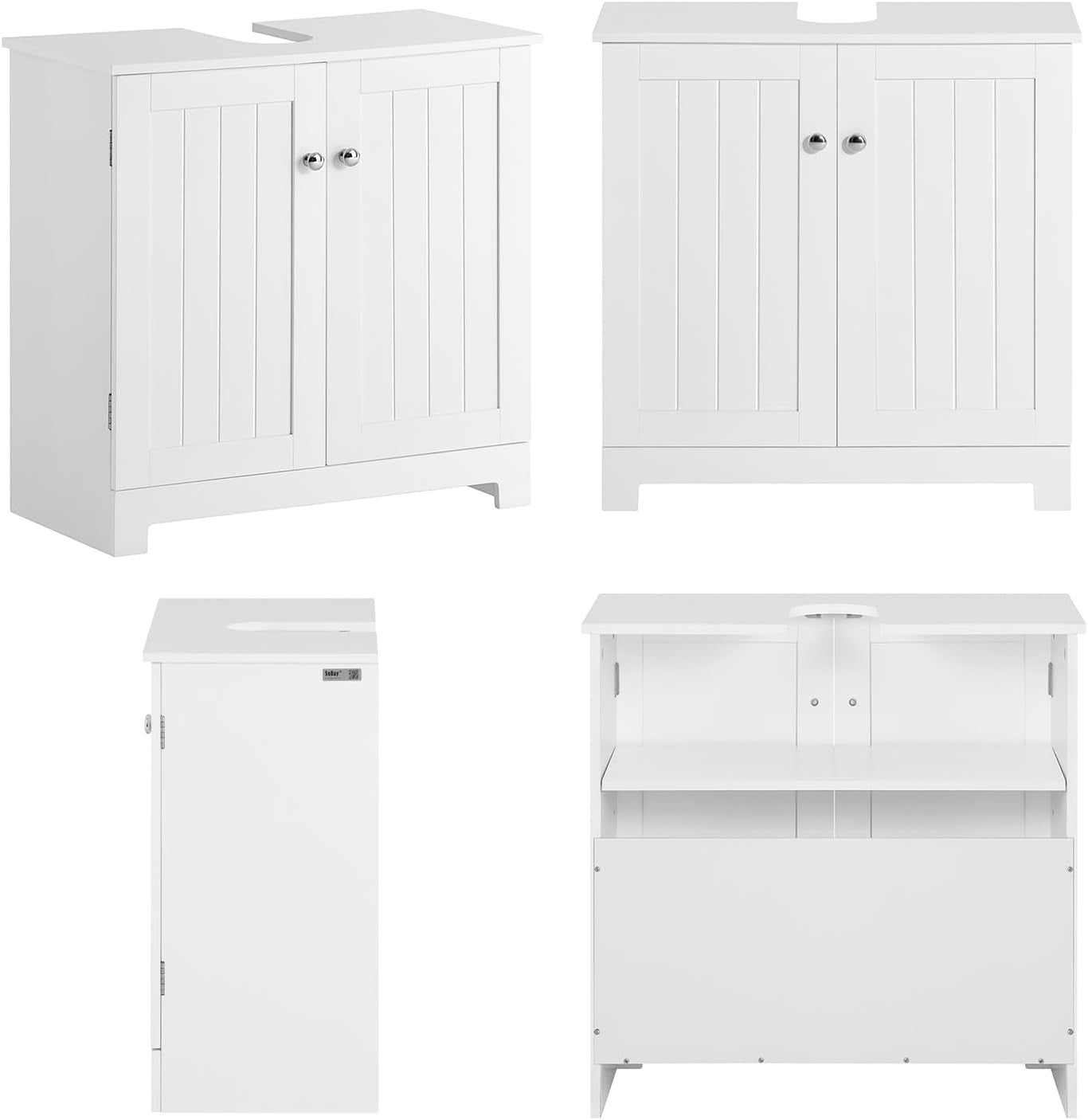 SoBuy Under Sink Bathroom Cabinet – Bathroom Storage Unit with Doors and Adjusta