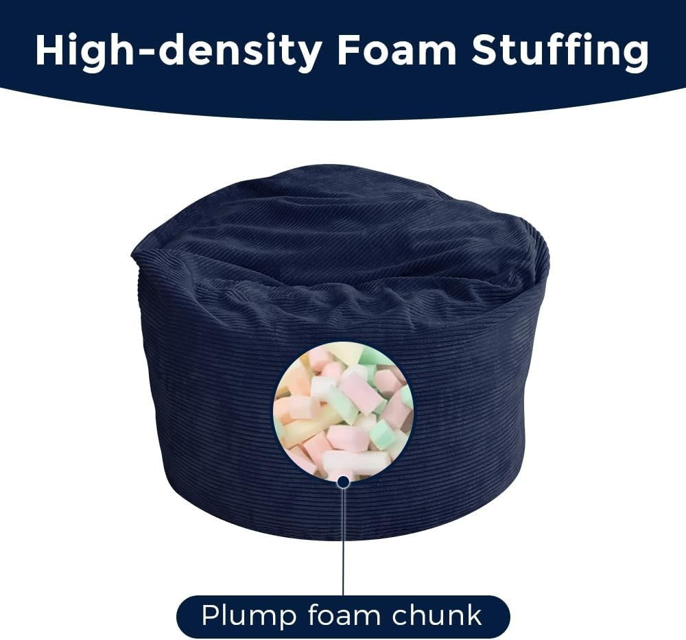 Convertible Bean Bag Chair to Bed Plush Sofa Lounger Soft Removable Cover
