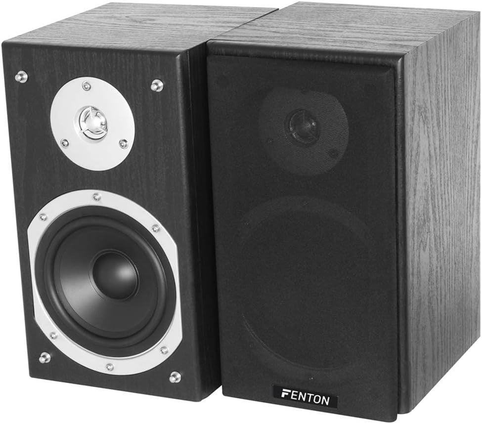 Bookshelf Passive Speakers 140W Surround Sound HiFi 2-Way Home Audio Black