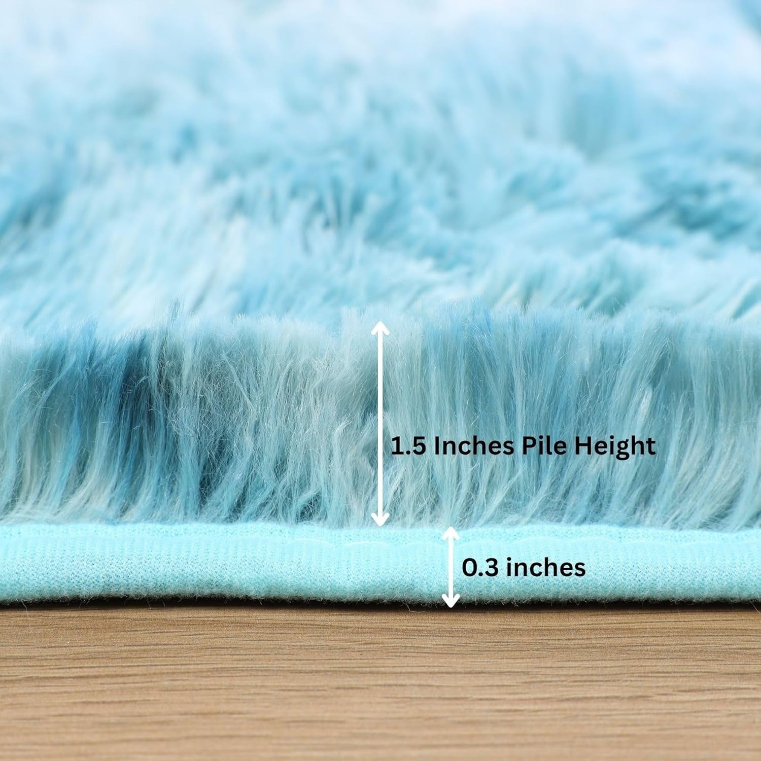 Teal Shaggy Rug 160x230cm Soft Thick Fluffy Non-Slip Large Bedroom Carpet