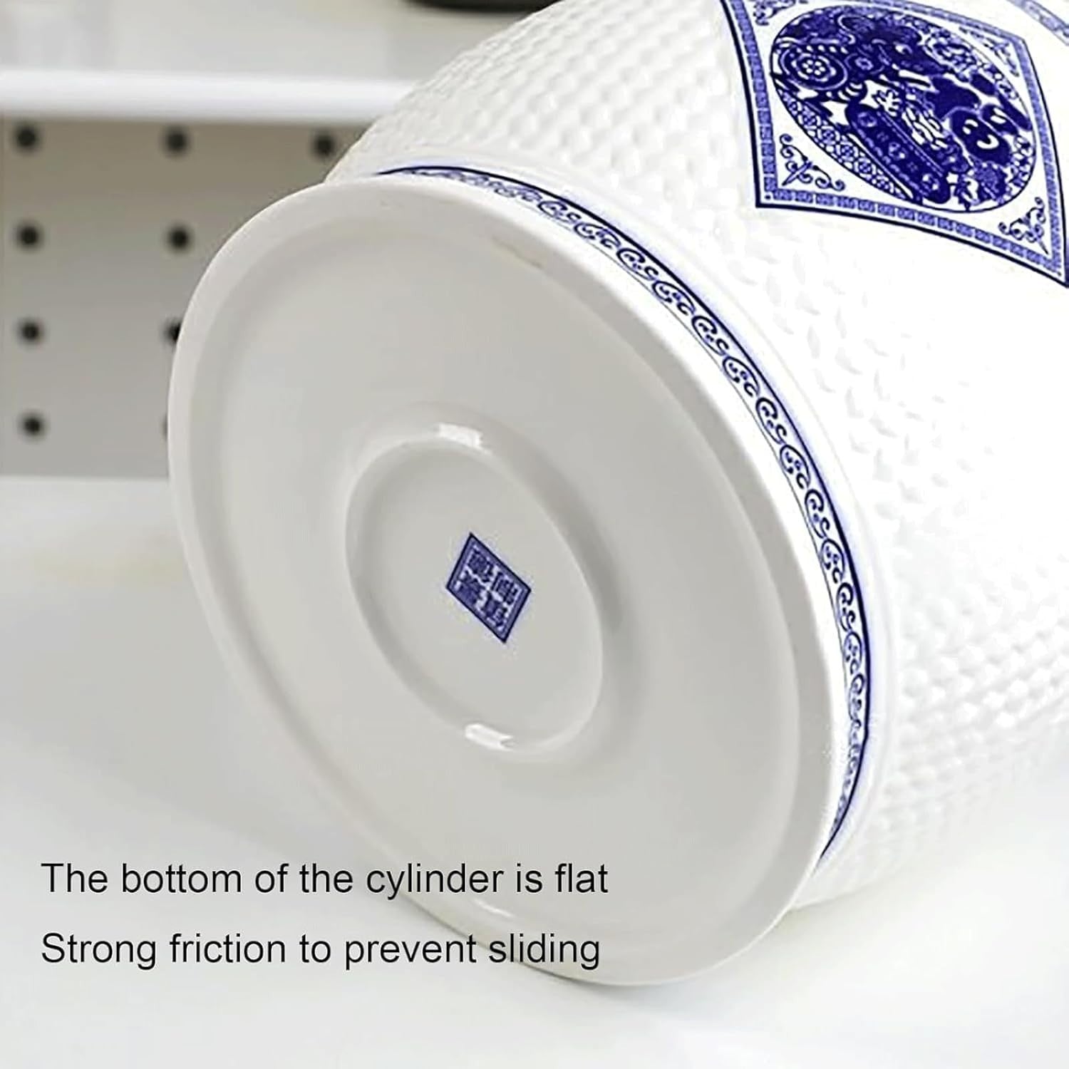 5KG Ceramic Rice Storage Jar with Lid Traditional Grain Container