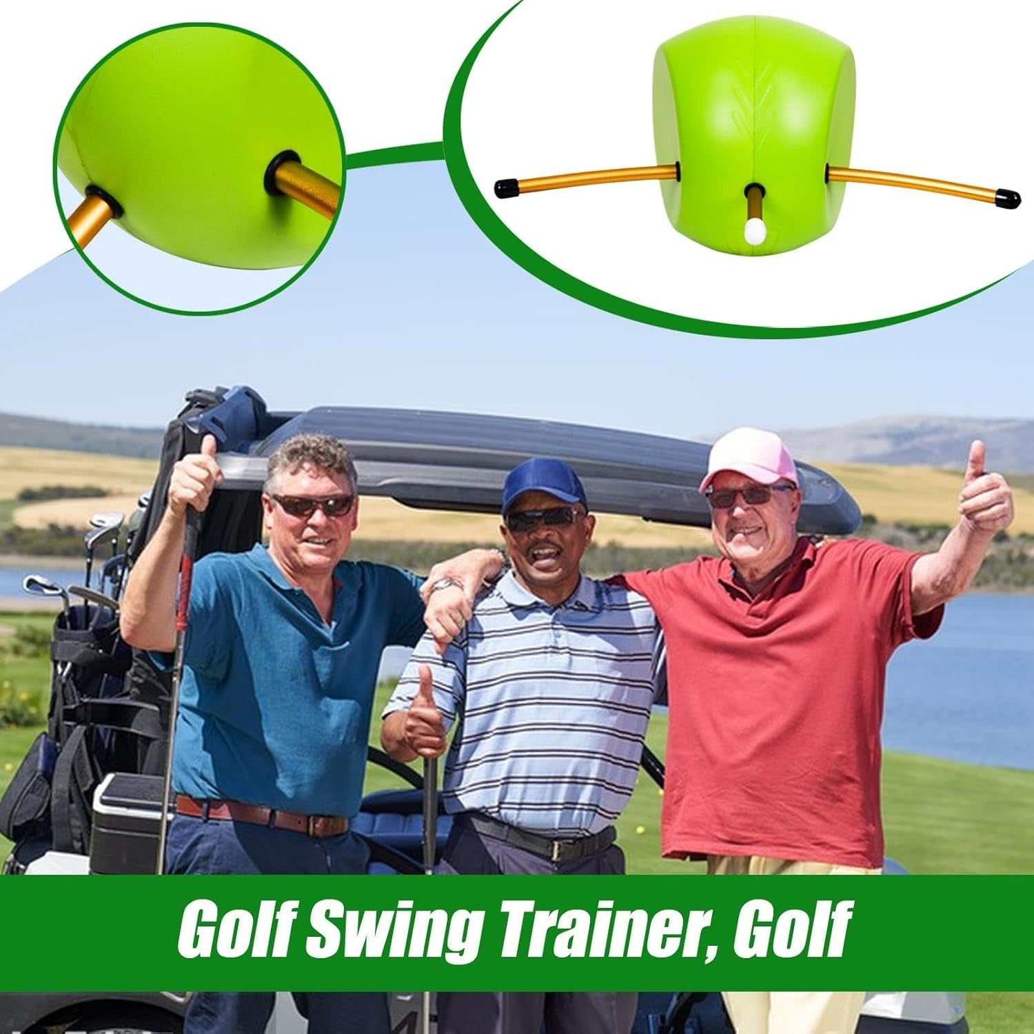Golf Swing Trainer Ball Connector Arm Alignment Aid