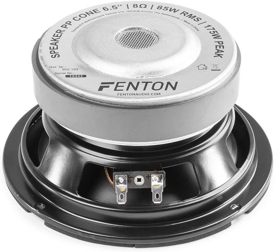 Fenton SSB3018 6.5 Inch 350W Mid Woofer Speakers Pair Hi-Fi PA Audio Drivers