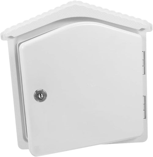Lockable Wall Mount Milk & Mail Box – Secure Outdoor Storage, White Plastic