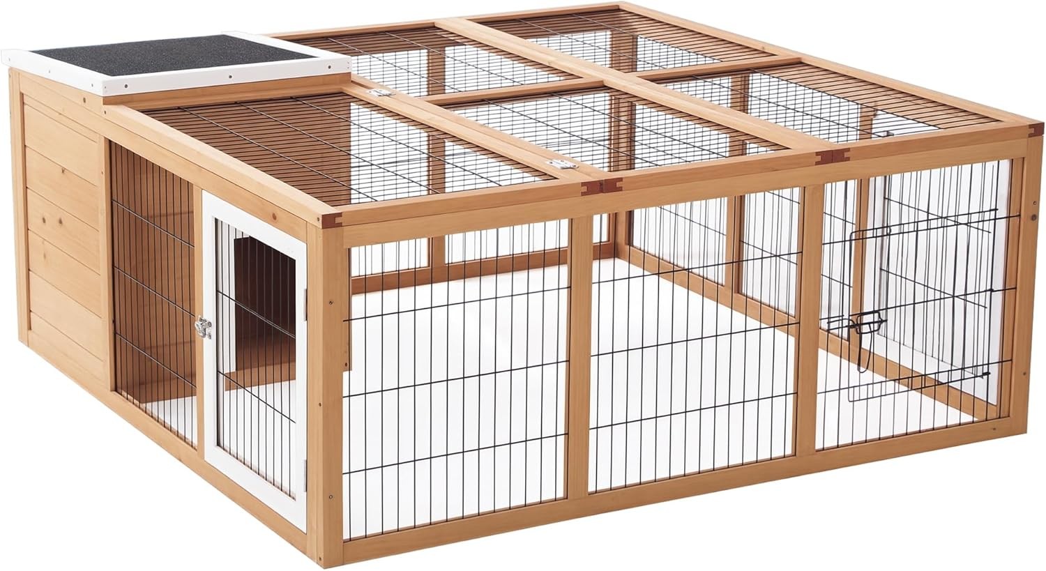 Large Rabbit Run Cage with Openable Top Outdoor Guinea Enclosure