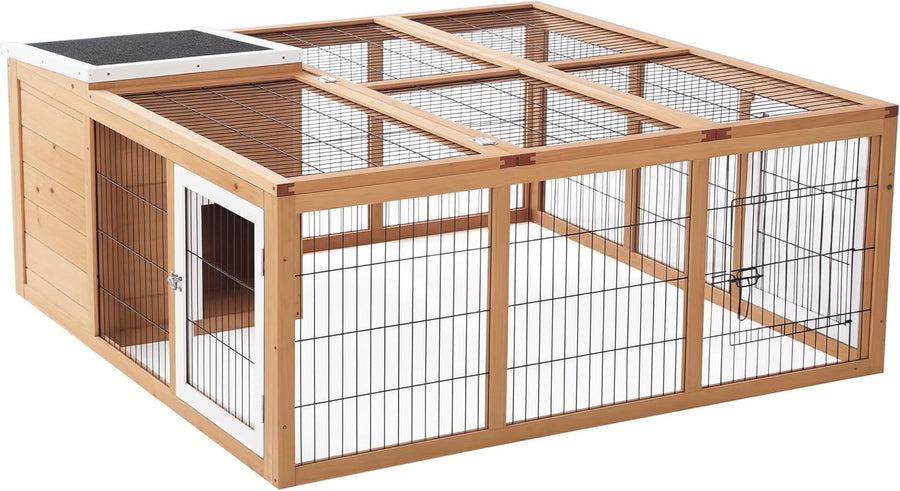 Large Rabbit Run Cage with Openable Top Outdoor Guinea Enclosure