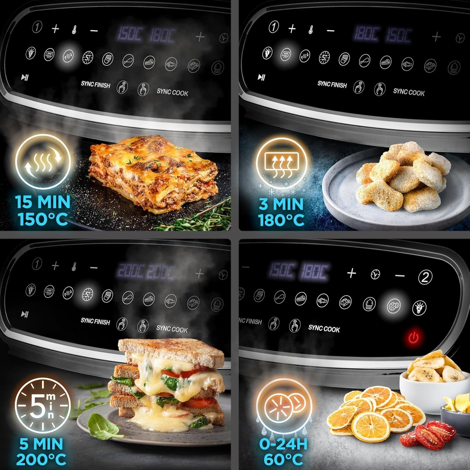 10L XXL Digital Air Fryer | Visual Window, 10 Presets, 2400W, Large Drawer
