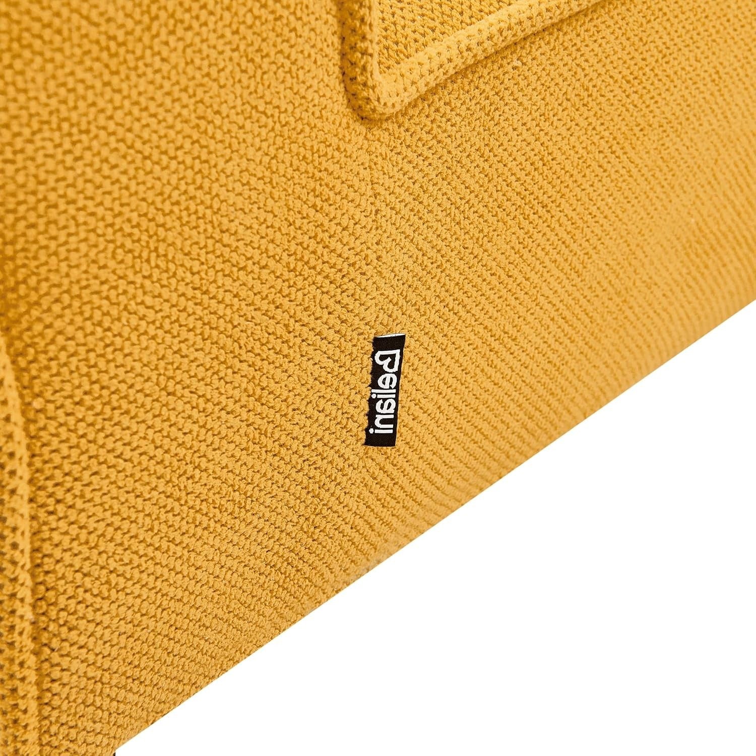 Mustard Yellow Chaise Lounge Sofa | Vintage Style, Water-Resistant, Compact