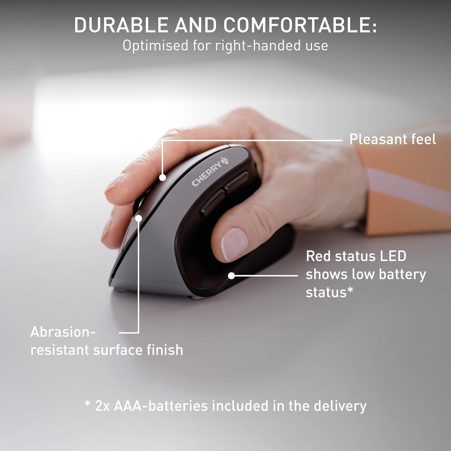 Ergonomic Vertical Wireless Mouse 1200 DPI 2.4GHz Comfort Grip
