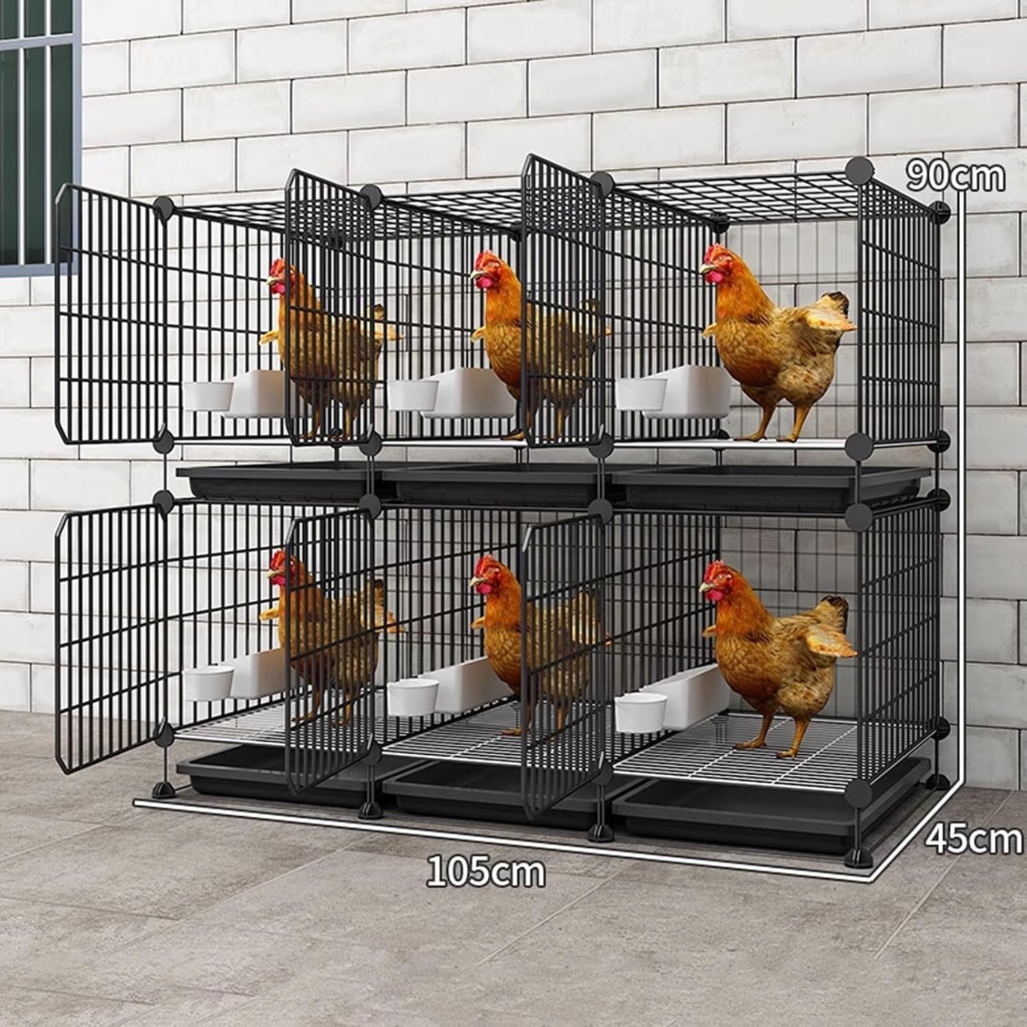 Large Chicken Coop Run 8-10 Chickens Predator Proof Tray